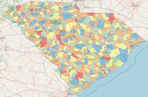South Carolina Zip Codes Map