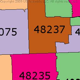 Southfield Mi Zip Code Map