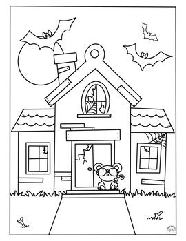 Spooky Animals Coloring Page