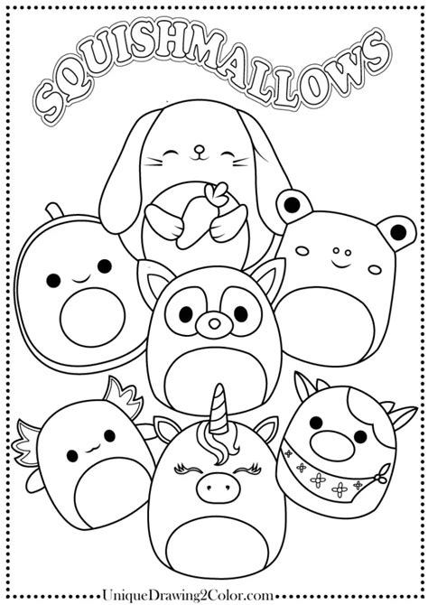 Squishmallow Coloring Types