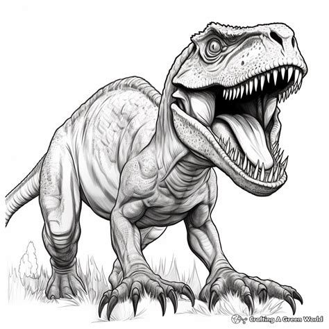 Free Printable T Rex Coloring Page