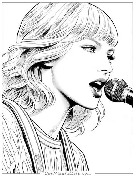 Taylor Swift Coloring Sheets For Adults