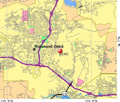 Thousand Oaks Zip Code Map