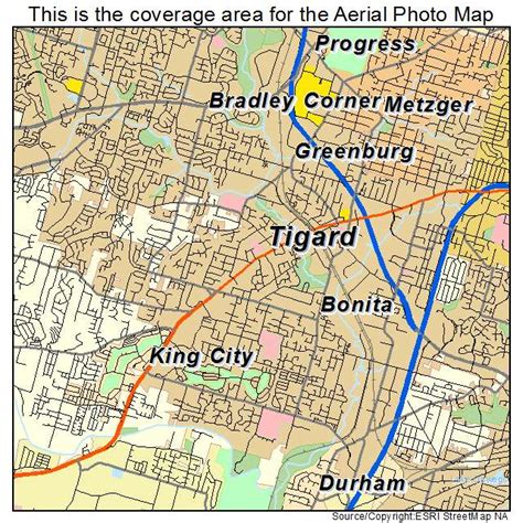 Tigard Oregon Neighborhoods Map
