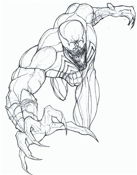 Venom Full Body Coloring Page