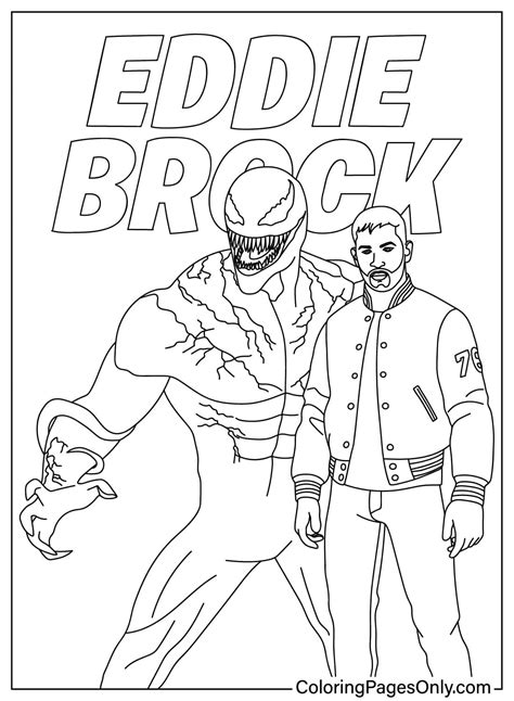 Venom and Eddie Brock Coloring Page