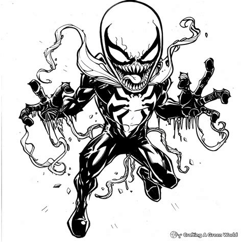 Venom and the Symbiotes Coloring Page