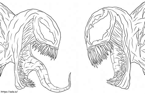 Venom vs. Carnage Coloring Page