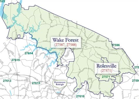 Wake Forest Zip Code Map