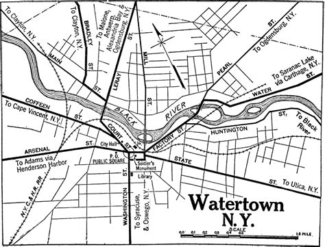 Watertown NY Map