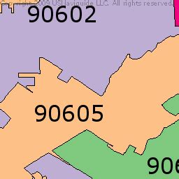 Whittier Zip Code Map