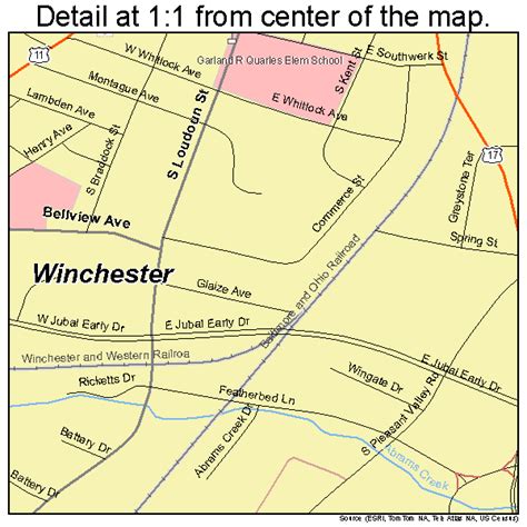Winchester WV Street Map