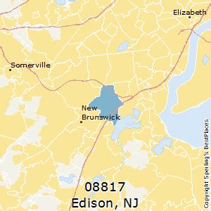 Map of Zip Code 08817