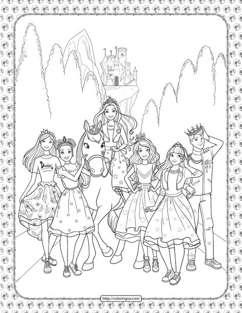 Adventure Barbie coloring pages