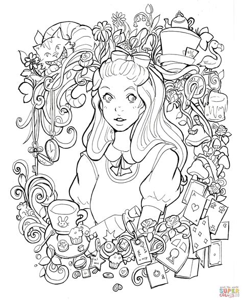Alice in Wonderland Coloring Pages