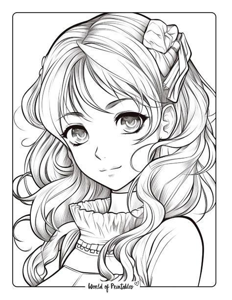 Anime Coloring Sheets