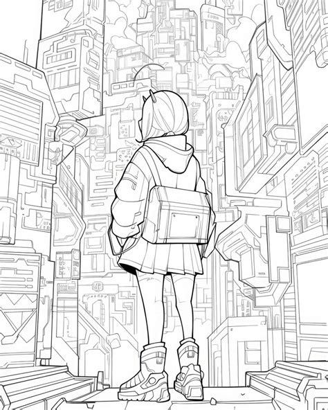 Anime Coloring Sheets
