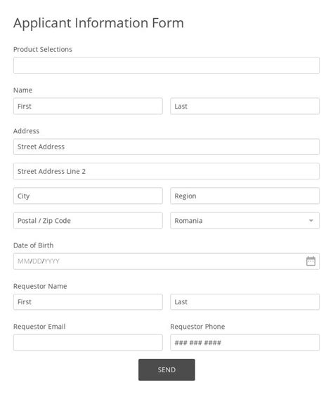 Applicant Information