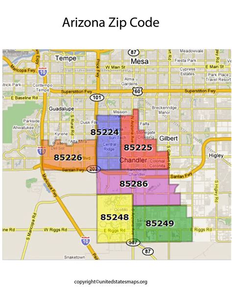 Arizona Zip Code Boundaries