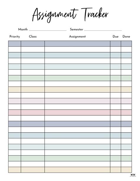 Assignment Tracker Template Best Practices