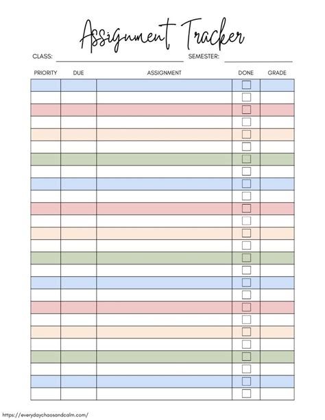 Assignment Tracker Template Conclusion