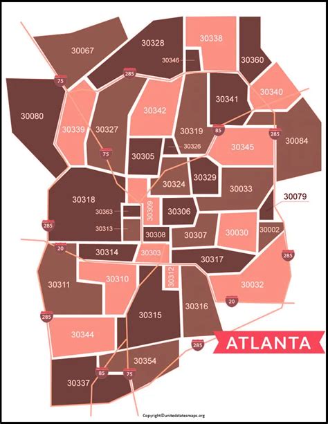 Atlanta Zip Code Map
