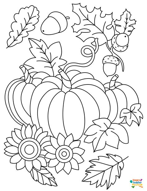 Autumn coloring pages for kids