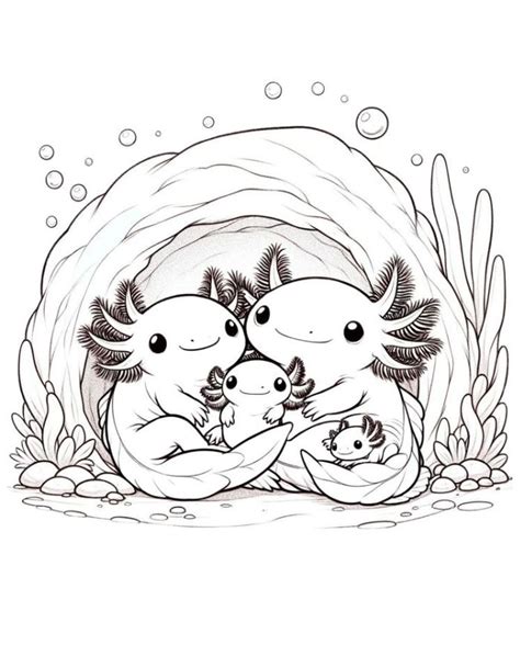 axolotl coloring page fun