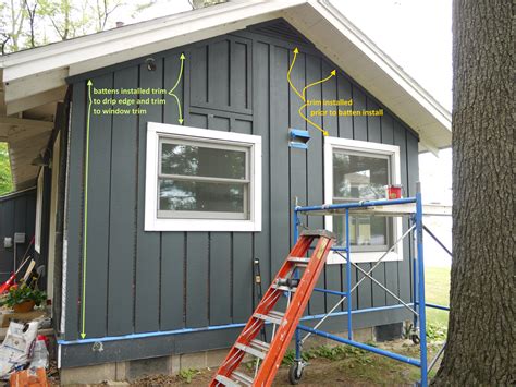Batten board siding installation