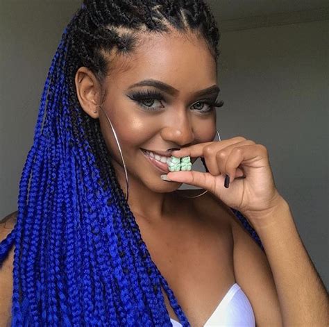 Blue Ombre Box Braids