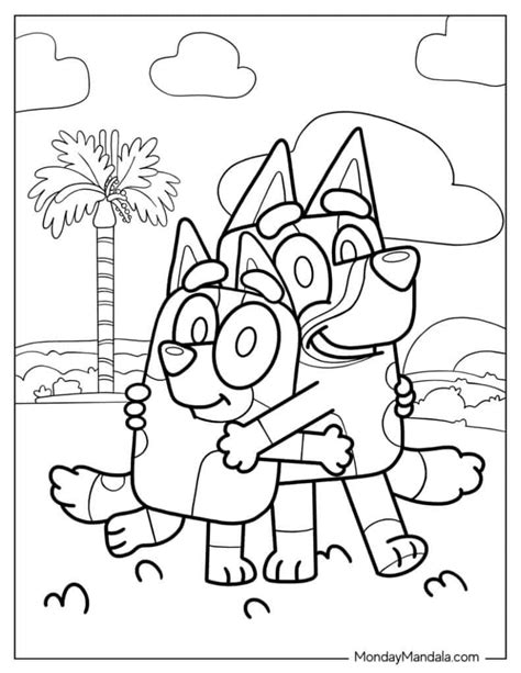 Bluey and Bingo coloring ideas