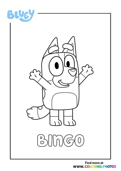 Free Bluey and Bingo coloring pages