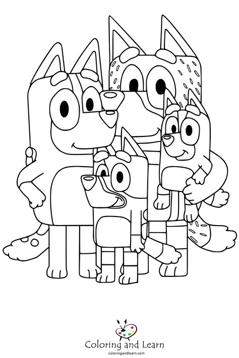 Bluey coloring page fun for kids and adults