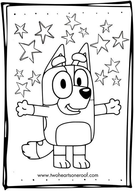 Bluey coloring sheets for kids