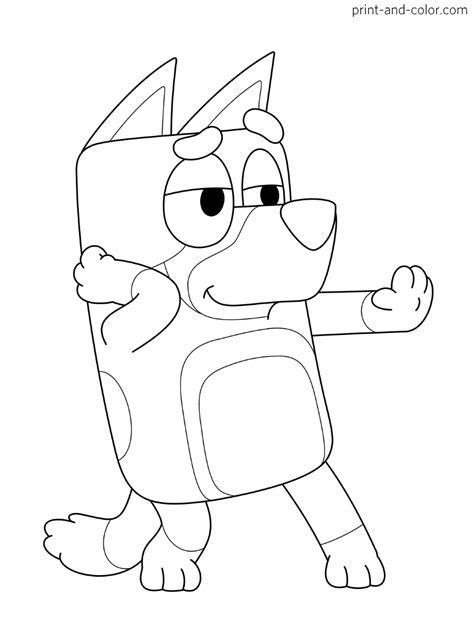 Bluey coloring sheets for kids