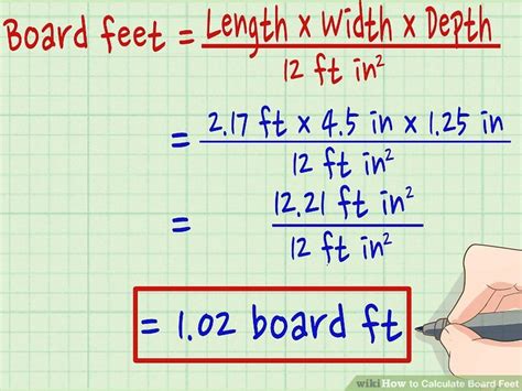 Board Feet Calculation