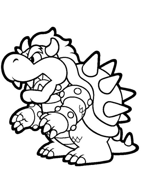 Bowser coloring pages for kids and adults