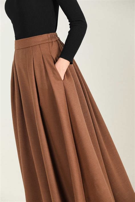 Brown Color Top with Maxi Skirt