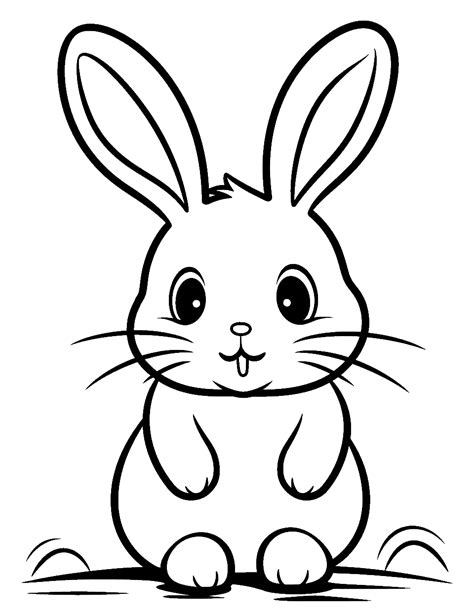 Bunny coloring pages for kids