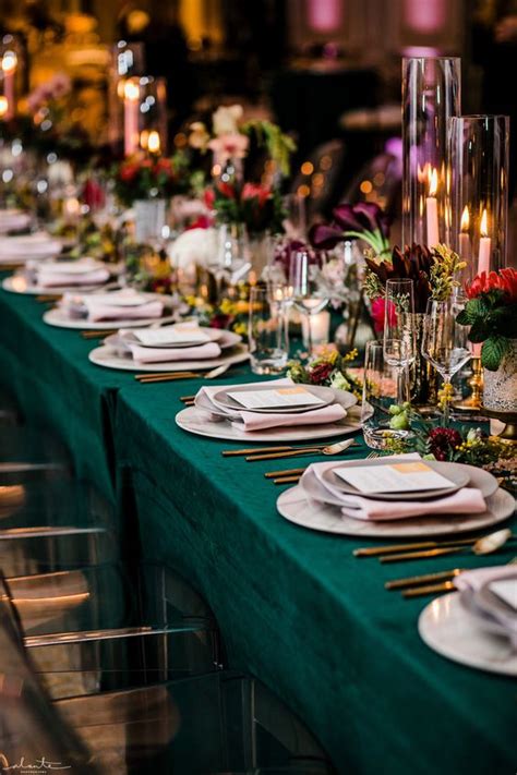 Burgundy and Emerald Green
