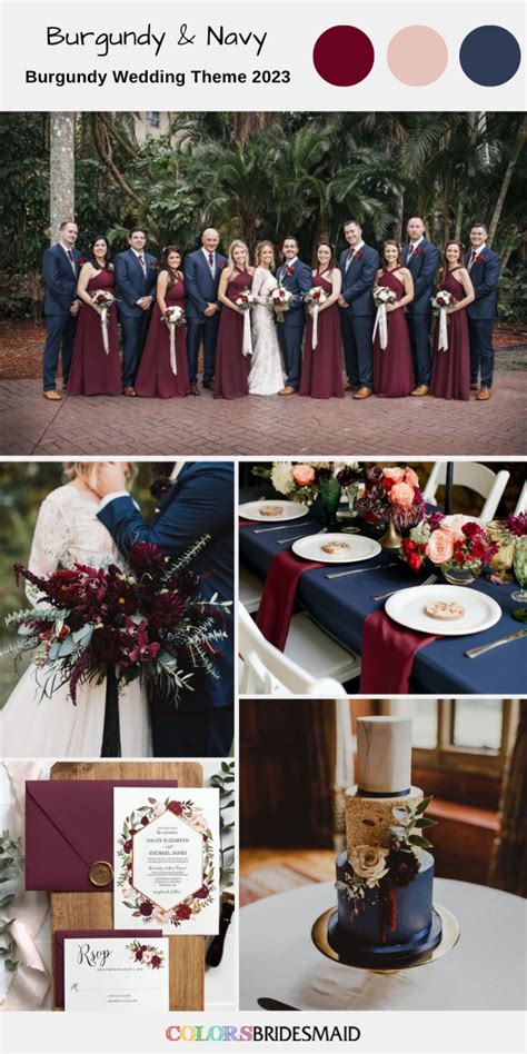 Burgundy and Navy Blue
