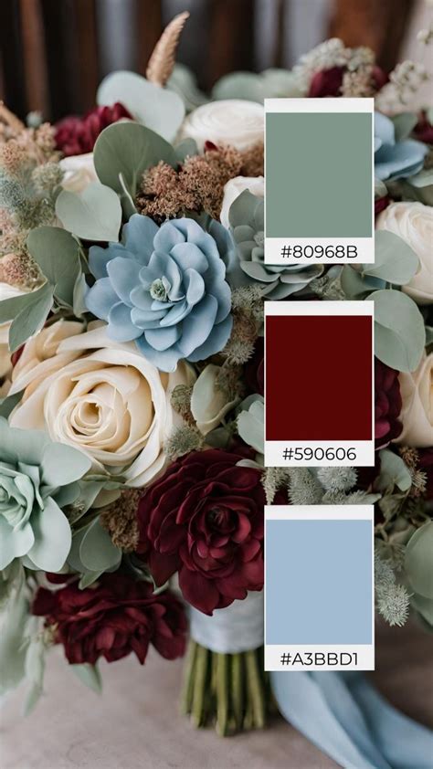 Burgundy and Sage Green