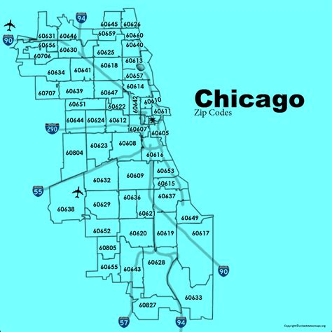 Chicago Zip Code Map