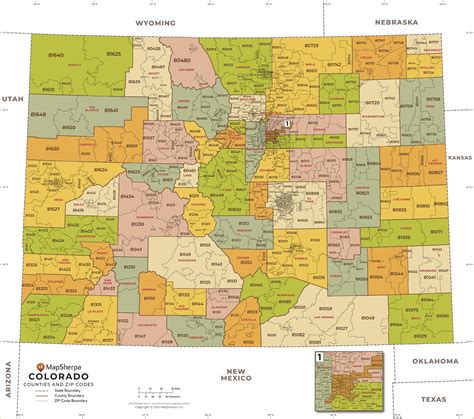 Colorado Zip Code Map