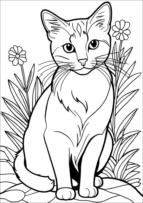 Coloring Page Cat Design 3