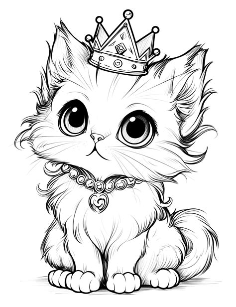 Coloring Page Cat Design 4