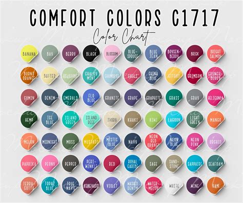 Comfort Colors Color Palette