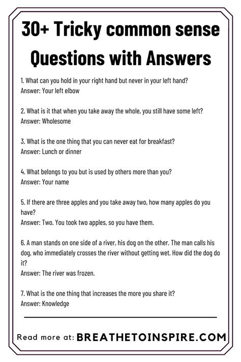Common Answers