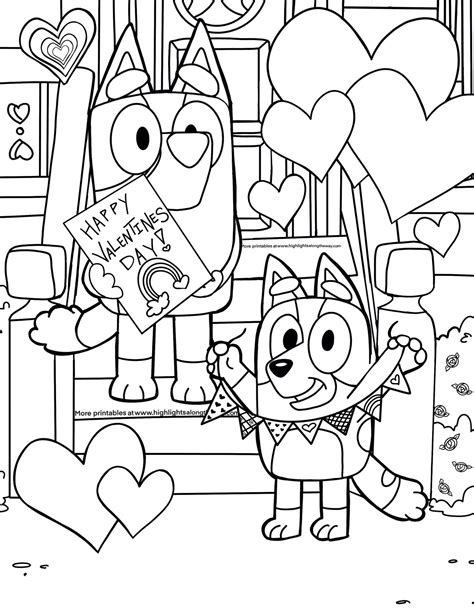 Complex Bluey coloring page
