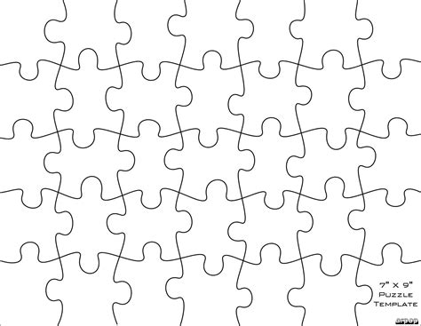 Complex Puzzle Piece Template